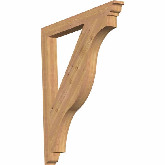 Ekena Millwork 3 1/2"W x 38"D x 44"H Funston Traditional Smooth Bracket, Western Red Cedar