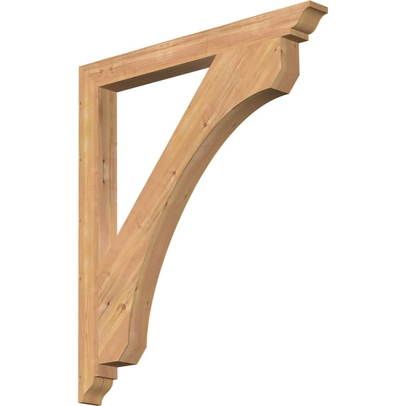 Ekena Millwork 3 1/2"W x 38"D x 44"H Legacy Traditional Smooth Bracket, Western Red Cedar