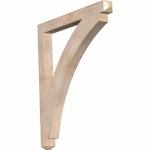 Ekena Millwork 3 1/2"W x 38"D x 44"H Thorton Craftsman Smooth Bracket, Douglas Fir
