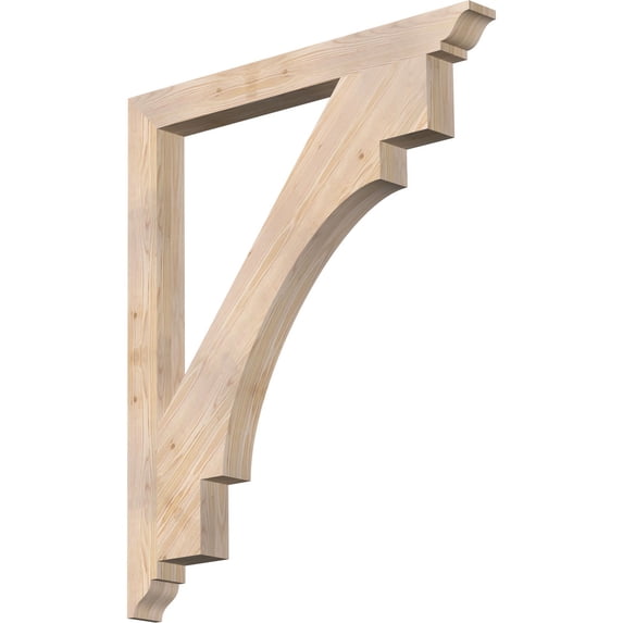Ekena Millwork 3 1/2"W x 38"D x 46"H Merced Traditional Smooth Bracket, Douglas Fir