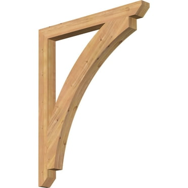 Ekena Millwork 3 1/2"W x 38"D x 46"H Thorton Slat Smooth Bracket, Western Red Cedar