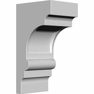 Ekena Millwork 3 1/2"W x 4 1/4"D x 8"H Diane Bracket (4-Pack)