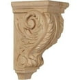 thumbnail image 1 of Ekena Millwork 3 1/2"W x 4"D x 7"H Small Acanthus Wood Corbel, Red Oak, 1 of 1