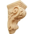 thumbnail image 1 of Ekena Millwork 3 1/2"W x 4"D x 7"H Small Traditional Acanthus Corbel, Red Oak, 1 of 4