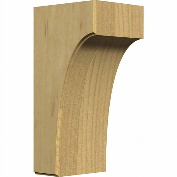 Ekena Millwork 3 1/2"W x 4"D x 8"H Clarksville Bracket, Alder