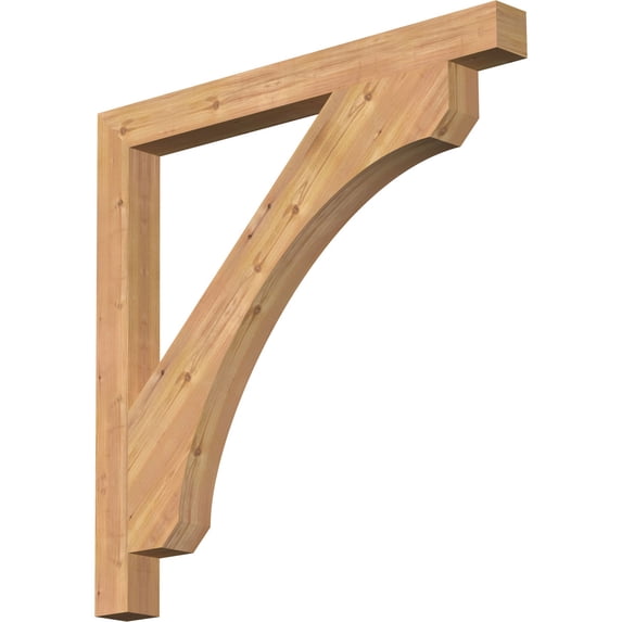 Ekena Millwork 3 1/2"W x 40"D x 40"H Legacy Block Smooth Bracket, Western Red Cedar