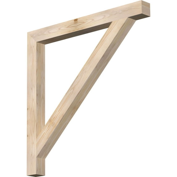 Ekena Millwork 3 1/2"W x 40"D x 40"H Traditional Block Smooth Bracket, Douglas Fir
