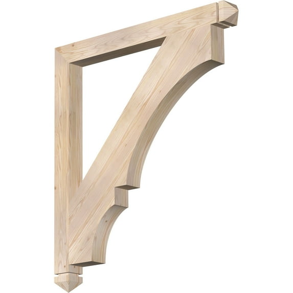 Ekena Millwork 3 1/2"W x 40"D x 44"H Balboa Arts & Crafts Smooth Bracket, Douglas Fir