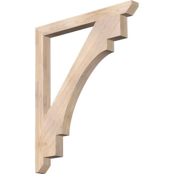 Ekena Millwork 3 1/2"W x 40"D x 48"H Merced Slat Smooth Bracket, Douglas Fir