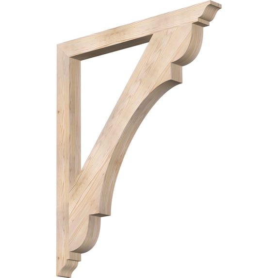Ekena Millwork 3 1/2"W x 40"D x 48"H Olympic Traditional Smooth Bracket, Douglas Fir