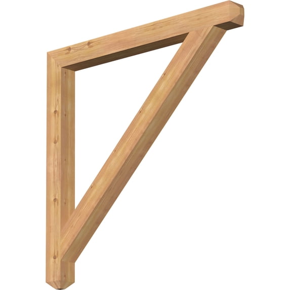 Ekena Millwork 3 1/2"W x 42"D x 42"H Traditional Craftsman Smooth Bracket, Western Red Cedar