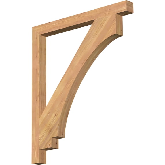 Ekena Millwork 3 1/2"W x 42"D x 48"H Imperial Block Smooth Bracket, Western Red Cedar