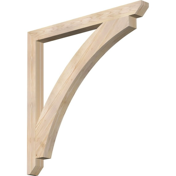 Ekena Millwork 3 1/2"W x 44"D x 44"H Thorton Slat Smooth Bracket, Douglas Fir
