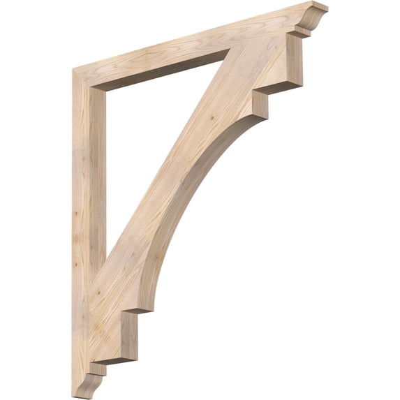 Ekena Millwork 3 1/2"W x 44"D x 48"H Merced Traditional Smooth Bracket, Douglas Fir
