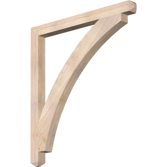 Ekena Millwork 3 1/2"W x 44"D x 48"H Thorton Craftsman Smooth Bracket, Douglas Fir