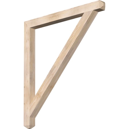 Ekena Millwork 3 1/2"W x 44"D x 48"H Traditional Craftsman Smooth Bracket, Douglas Fir