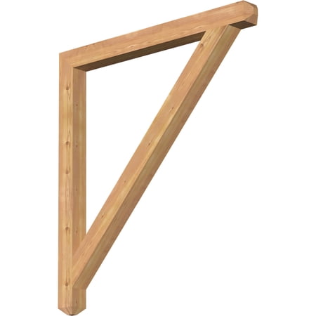 Ekena Millwork 3 1/2"W x 44"D x 48"H Traditional Craftsman Smooth Bracket, Western Red Cedar