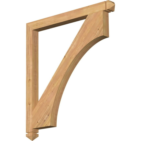 Ekena Millwork 3 1/2"W x 44"D x 48"H Westlake Arts & Crafts Smooth Bracket, Western Red Cedar