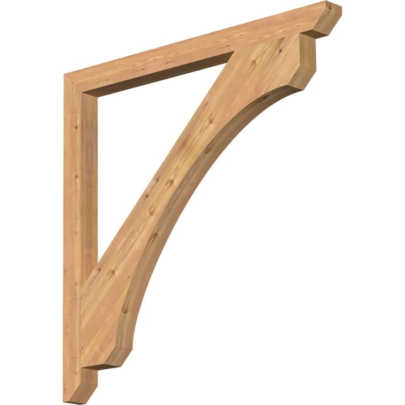 Ekena Millwork 3 1/2"W x 48"D x 48"H Legacy Slat Smooth Bracket, Western Red Cedar