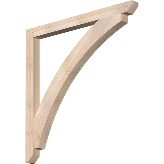 Ekena Millwork 3 1/2"W x 48"D x 48"H Thorton Slat Smooth Bracket, Douglas Fir