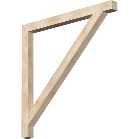 Ekena Millwork 3 1/2"W x 48"D x 48"H Traditional Block Smooth Bracket, Douglas Fir