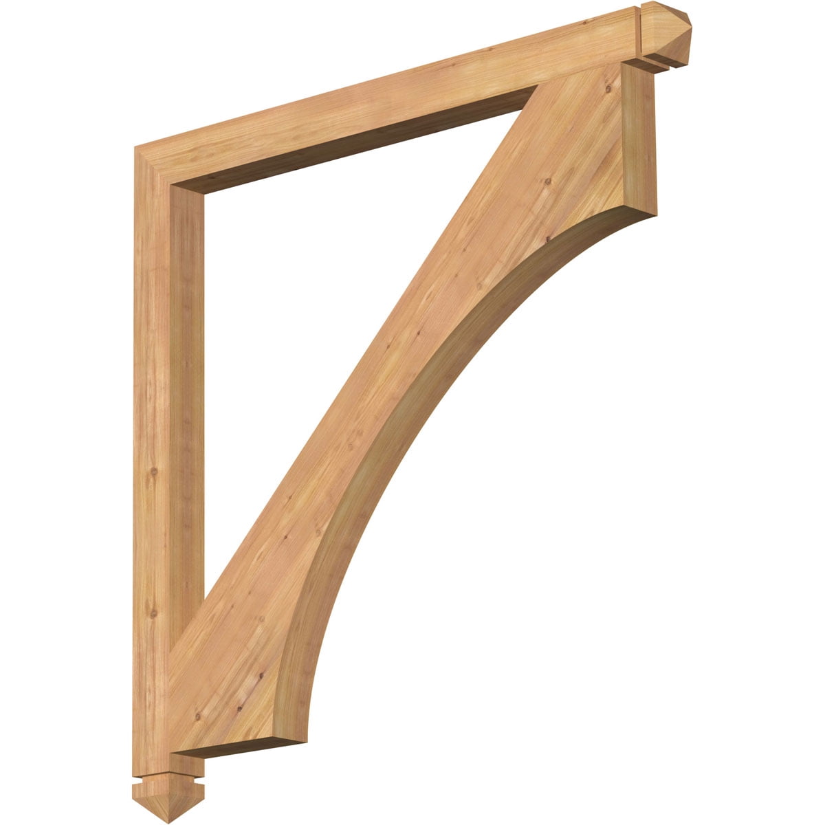 Ekena Millwork 3 1/2"W x 48"D x 48"H Westlake Arts & Crafts Smooth Bracket, Western Red Cedar