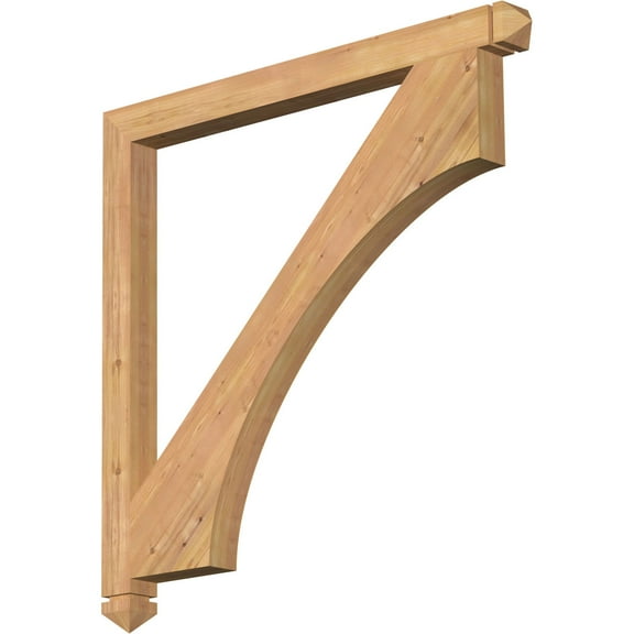 Ekena Millwork 3 1/2"W x 48"D x 48"H Westlake Arts & Crafts Smooth Bracket, Western Red Cedar