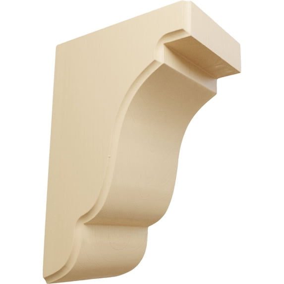 Ekena Millwork 3 1/2"W x 5"D x 7 1/2"H Bedford Bracket, Maple (2-Pack)