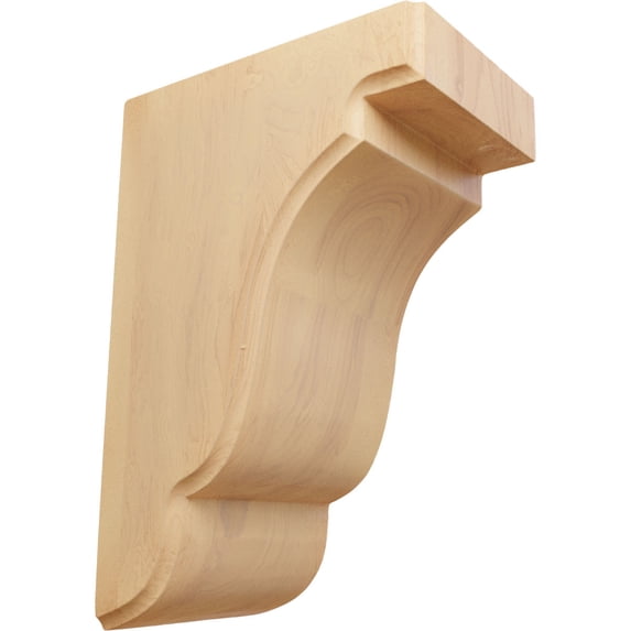 Ekena Millwork 3 1/2"W x 5"D x 7 1/2"H Bedford Bracket, Red Oak (4-Pack)