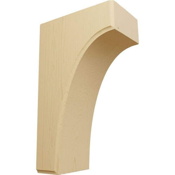 Ekena Millwork 3 1/2"W x 6"D x 10"H Clarksville Bracket, Alder (6-Pack)