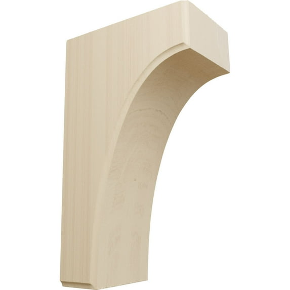 Ekena Millwork 3 1/2"W x 6"D x 10"H Clarksville Bracket, Rubberwood (2-Pack)