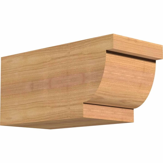 Ekena Millwork 3 1/2"W x 6"H x 12"L Alpine Smooth Rafter Tail, Western Red Cedar