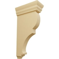Ekena Millwork 3 1/2"W x 7 1/2"D x 14"H Extra Large Rojas Wood Corbel, Alder