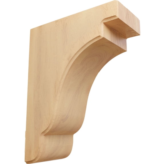 Ekena Millwork 3 1/2"W x 7 1/4"D x 9 1/2"H Bedford Bracket, Red Oak