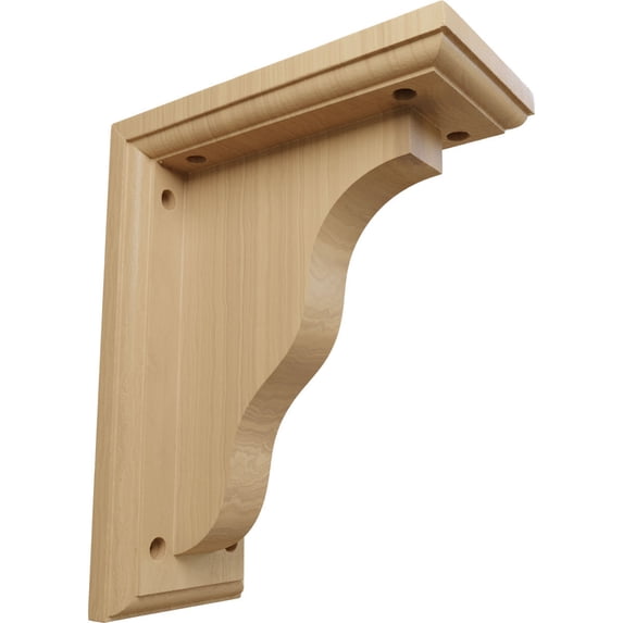Ekena Millwork 3 1/2"W x 7"D x 9"H Hamilton Traditional Bracket, Cherry (4-Pack)
