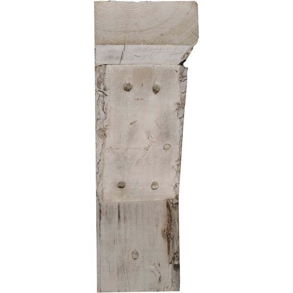 Ekena Millwork 3 1/2"W x 8"D x 10"H Vintage Farmhouse Bracket, Barnwood Decor Collection, Chalk Dust White (4-Pack)