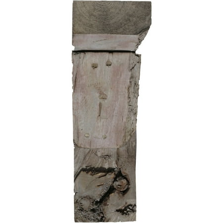 Ekena Millwork 3 1/2"W x 8"D x 10"H Vintage Farmhouse Bracket, Barnwood Decor Collection, Pebble Grey (4-Pack)