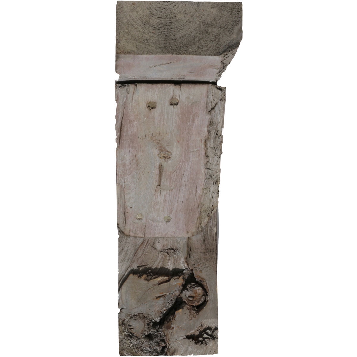Reclaimed Gray Weathered Wood Farmhouse Shelf Bracket Set