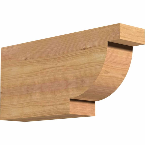 Ekena Millwork 3 1/2"W x 8"H x 16"L Alpine Smooth Rafter Tail, Western Red Cedar