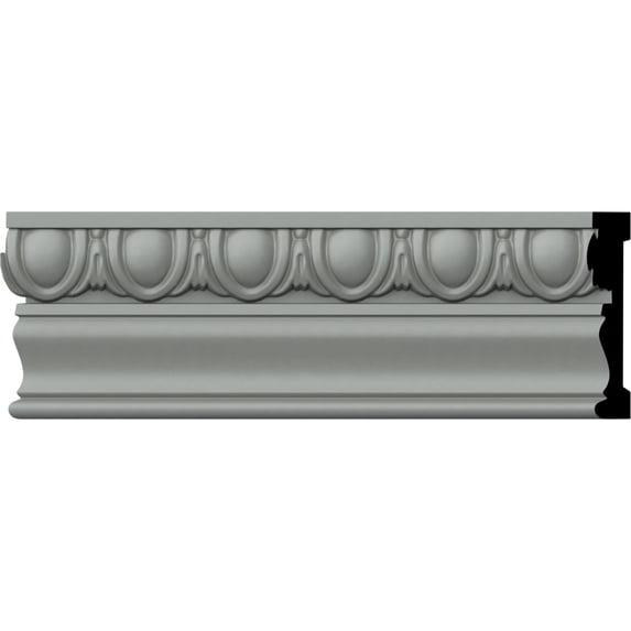Ekena Millwork 3 1/4"H x 3/4"P x 94 1/2"L, (1 5/8" Repeat), Egg & Dart Chair Rail (12-Pack)