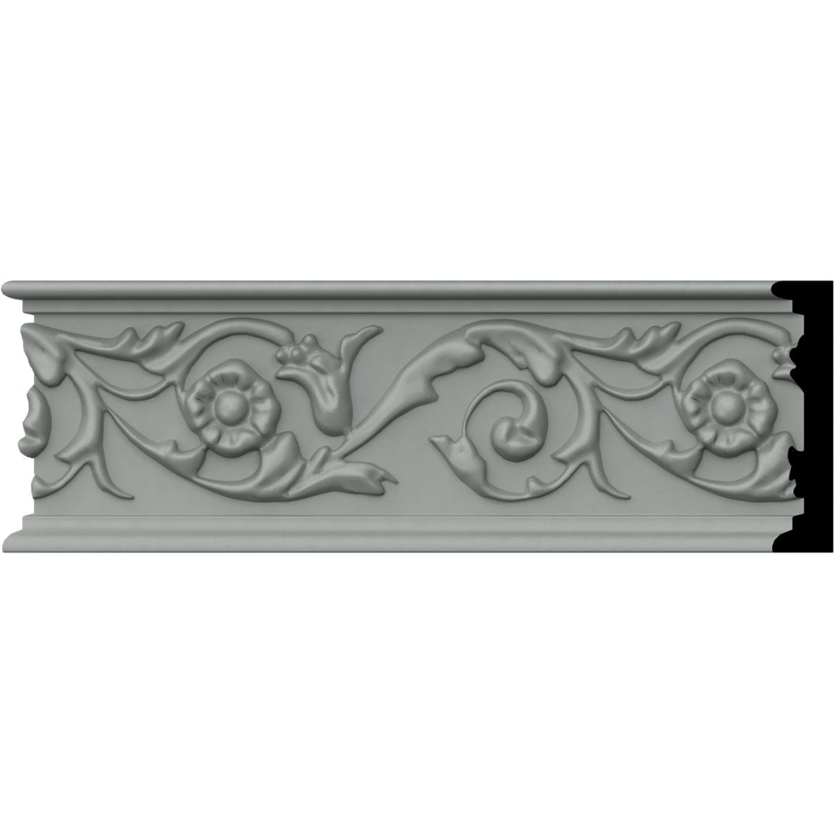 Delfina White Urethane Decorative Chair Rail Molding Set