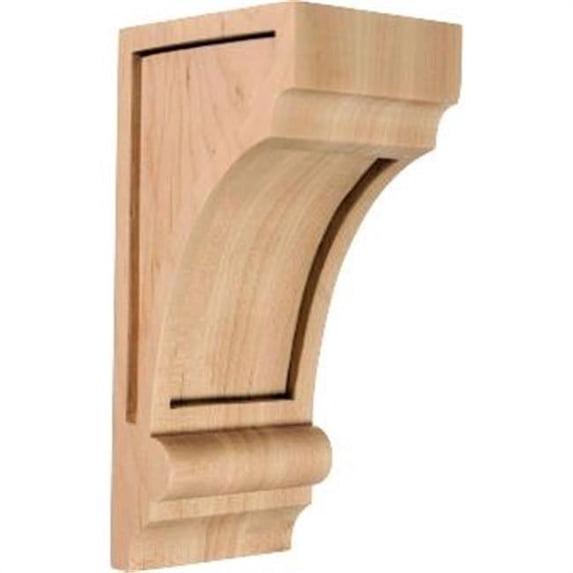 Ekena Millwork 3 1/4"W x 4"D x 8"H Diane Recessed Wood Corbel, Maple