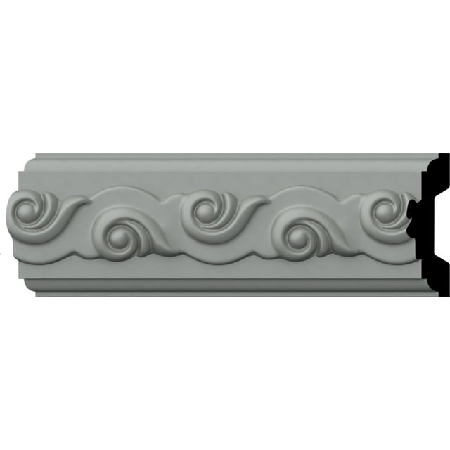 Ekena Millwork 3 1/8"H x 1"P x 94 1/2"L Marseille Chair Rail (2-Pack)