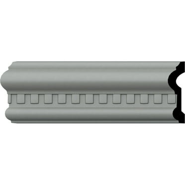 Ekena Millwork 3 1/8"H x 7/8"P x 94 1/2"L, (3/4" Repeat), Windsor Dentil Chair Rail
