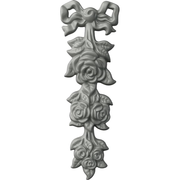 Ekena Millwork 3 1/8"W x 8 1/4"H x 1"P Small Rose Drop Onlay