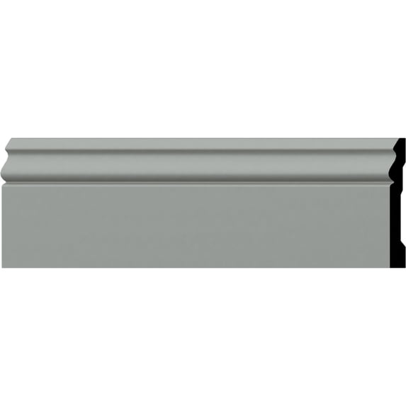 Ekena Millwork 3 3/4"H x 1/2"P x 94 1/2"L Aberdeen Baseboard Moulding (8-Pack)