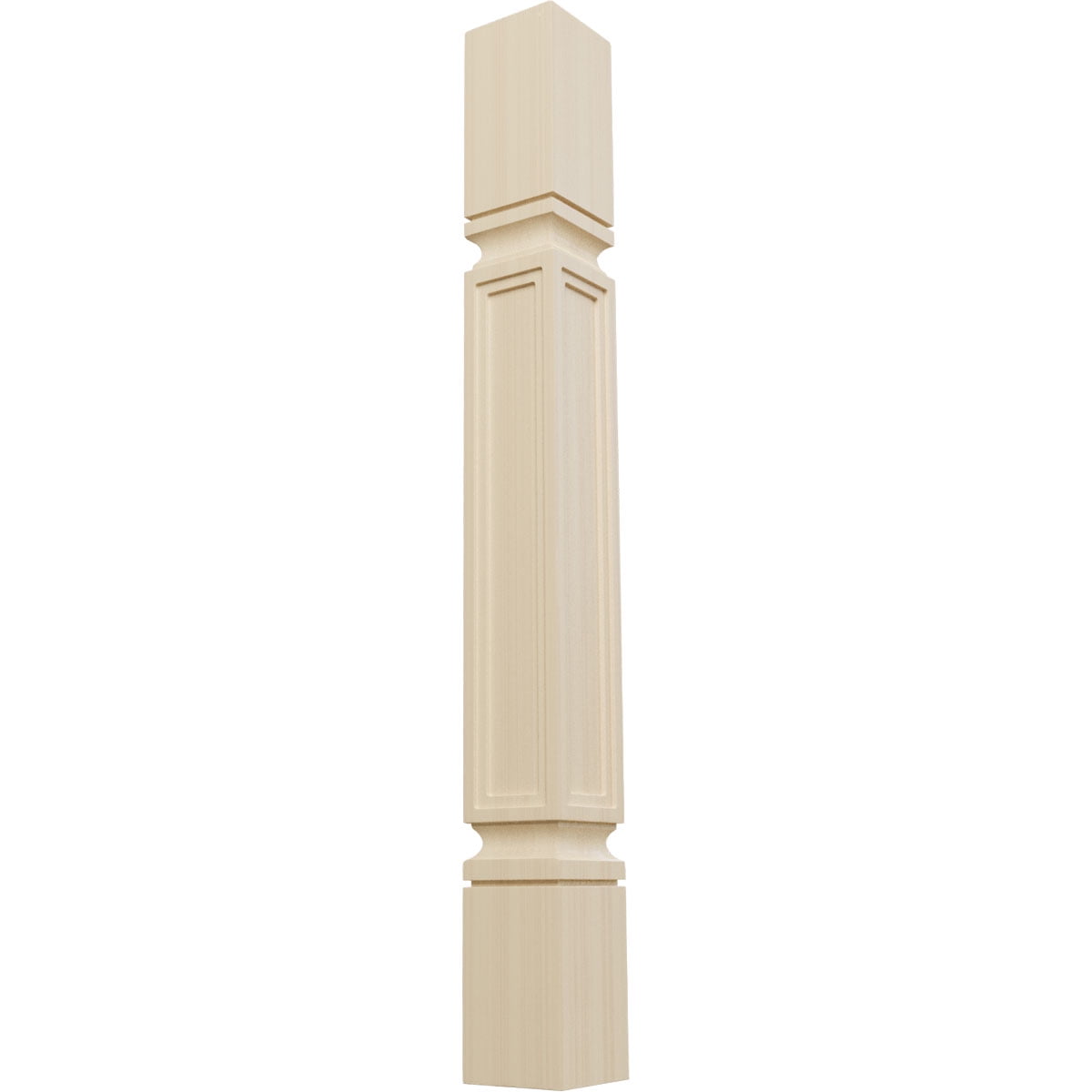 Kent 35.5" Beige Rubberwood Raised Panel Cabinet Column