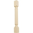 thumbnail image 1 of Ekena Millwork 3 3/4"W x 3 3/4"D x 35 1/2"H Raymond Reeded Cabinet Column (Top Block: 6 1/8", Bottom Block: 7 1/8"), Maple, 1 of 7