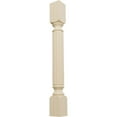 thumbnail image 1 of Ekena Millwork 3 3/4"W x 3 3/4"D x 35 1/2"H Raymond Reeded Cabinet Column (Top Block: 6 1/8", Bottom Block: 7 1/8"), Rubberwood, 1 of 12