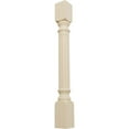 thumbnail image 1 of Ekena Millwork 3 3/4"W x 3 3/4"D x 35 1/2"H Richmond Fluted Cabinet Column (Top Block: 6 1/8", Bottom Block: 7 1/8"), Rubberwood, 1 of 12